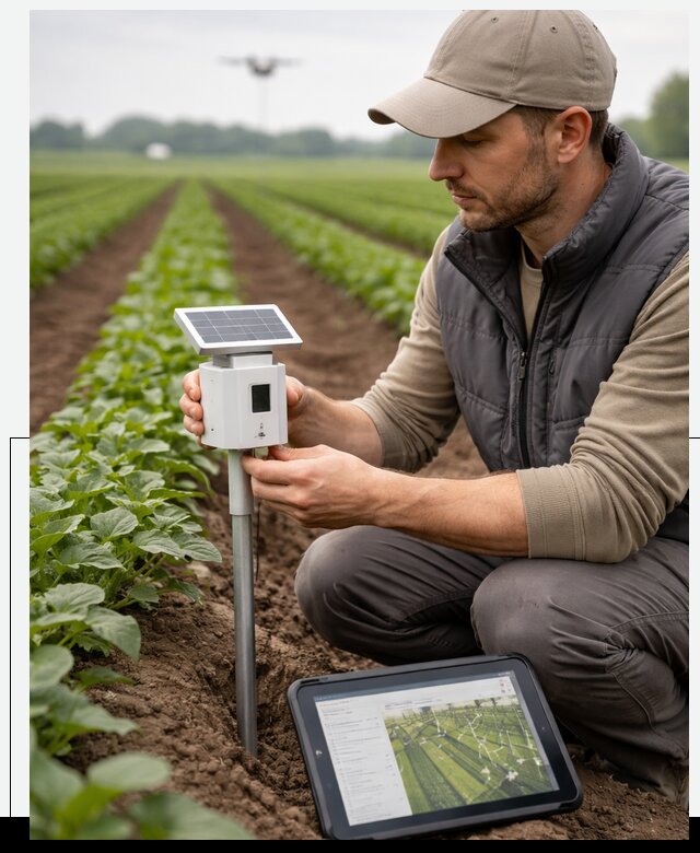 IoT мониторинг сельскохозяйственных полей и контроля в Кумертау